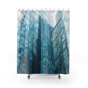 Modern Glass Towers Cityscape Shower Curtain