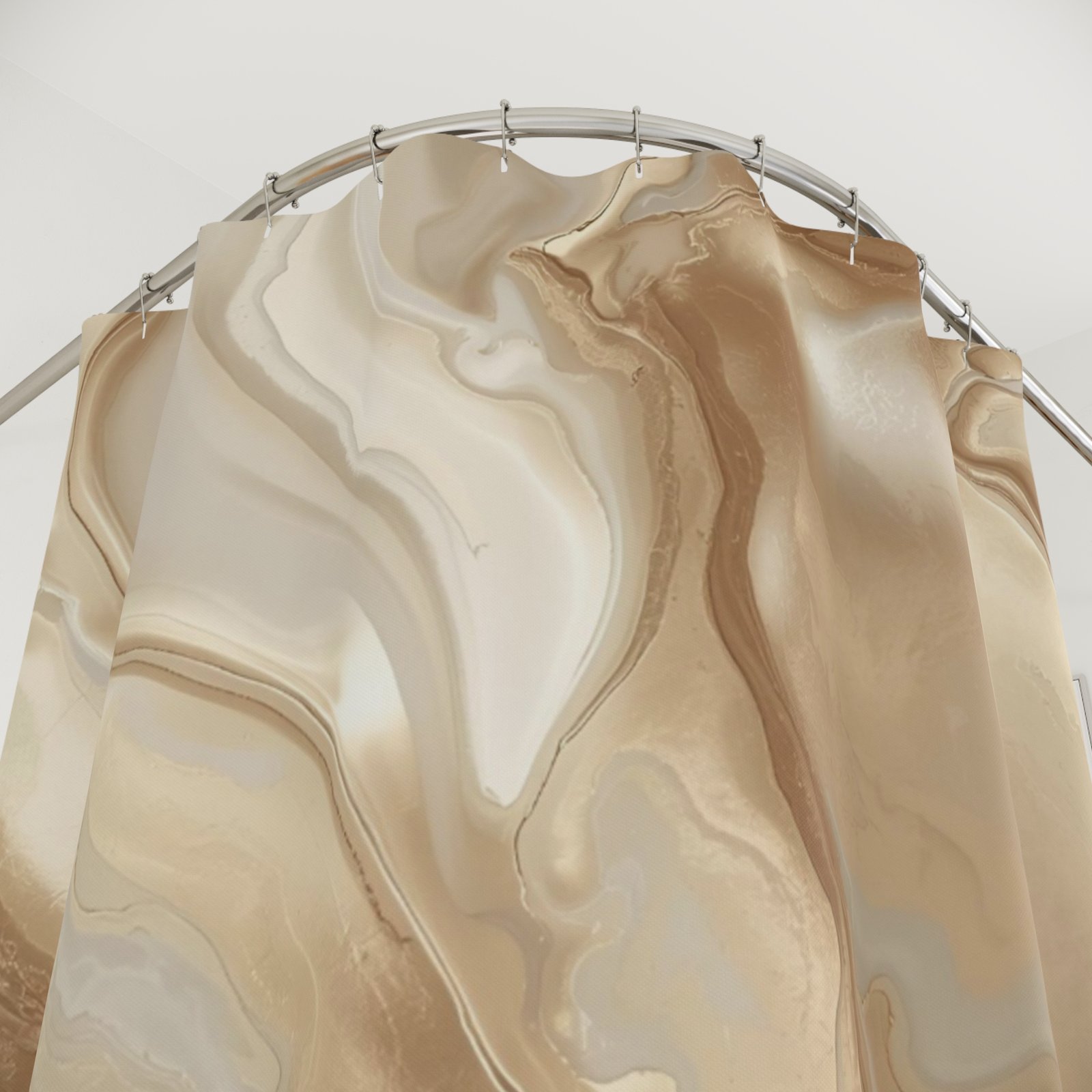 Celestial Flow Light Abstract Shower Curtain - Image 2