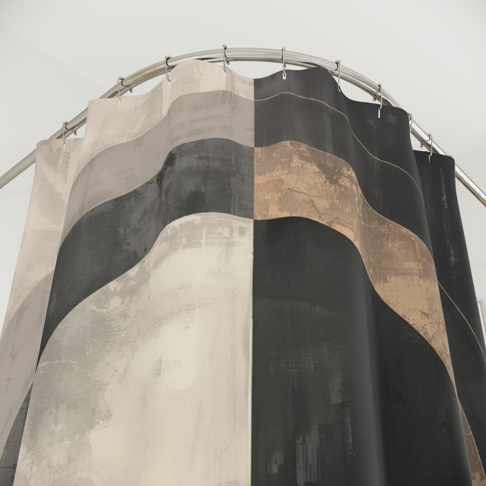 Orbital Lines Orbit Geometric Shower Curtain - Image 2