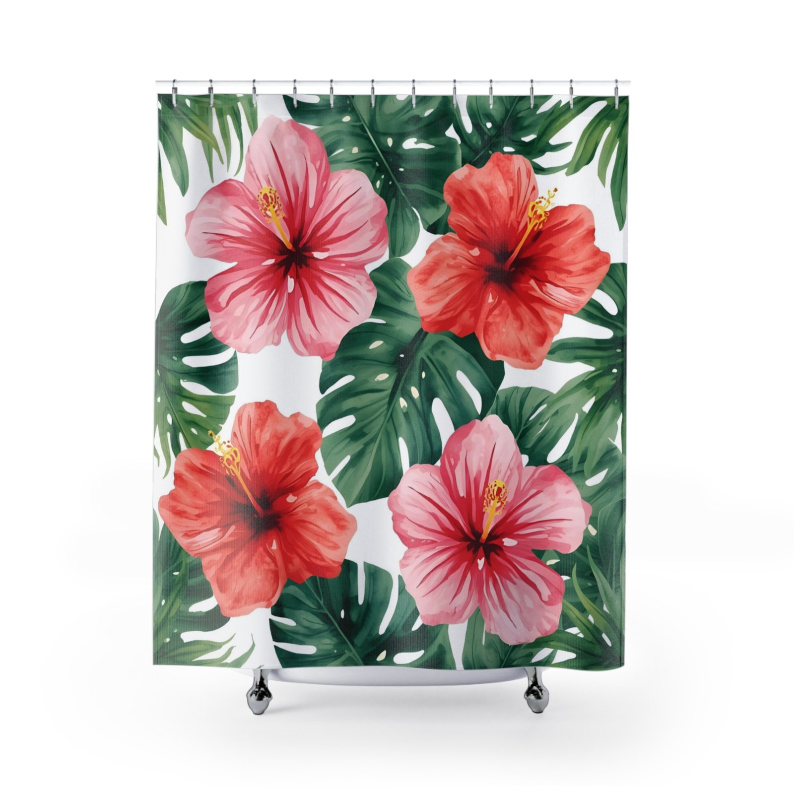 Tropical Hibiscus Shower Curtain
