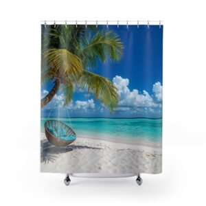 Palm Bay Retreat Beach Shower Curtain