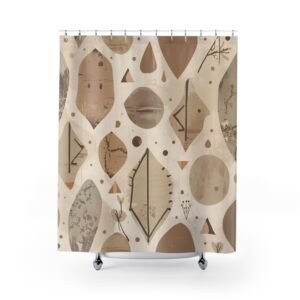 Riverstone Motifs Tribal Shower Curtain