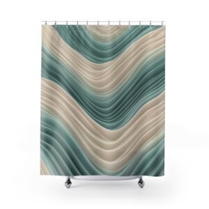 Geo Waves Motion Geometric Shower Curtain