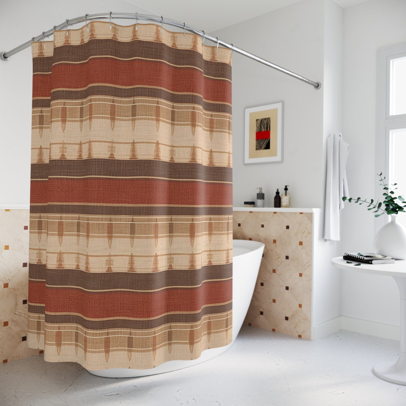 Nomad Trails Tribal Shower Curtain - Image 4