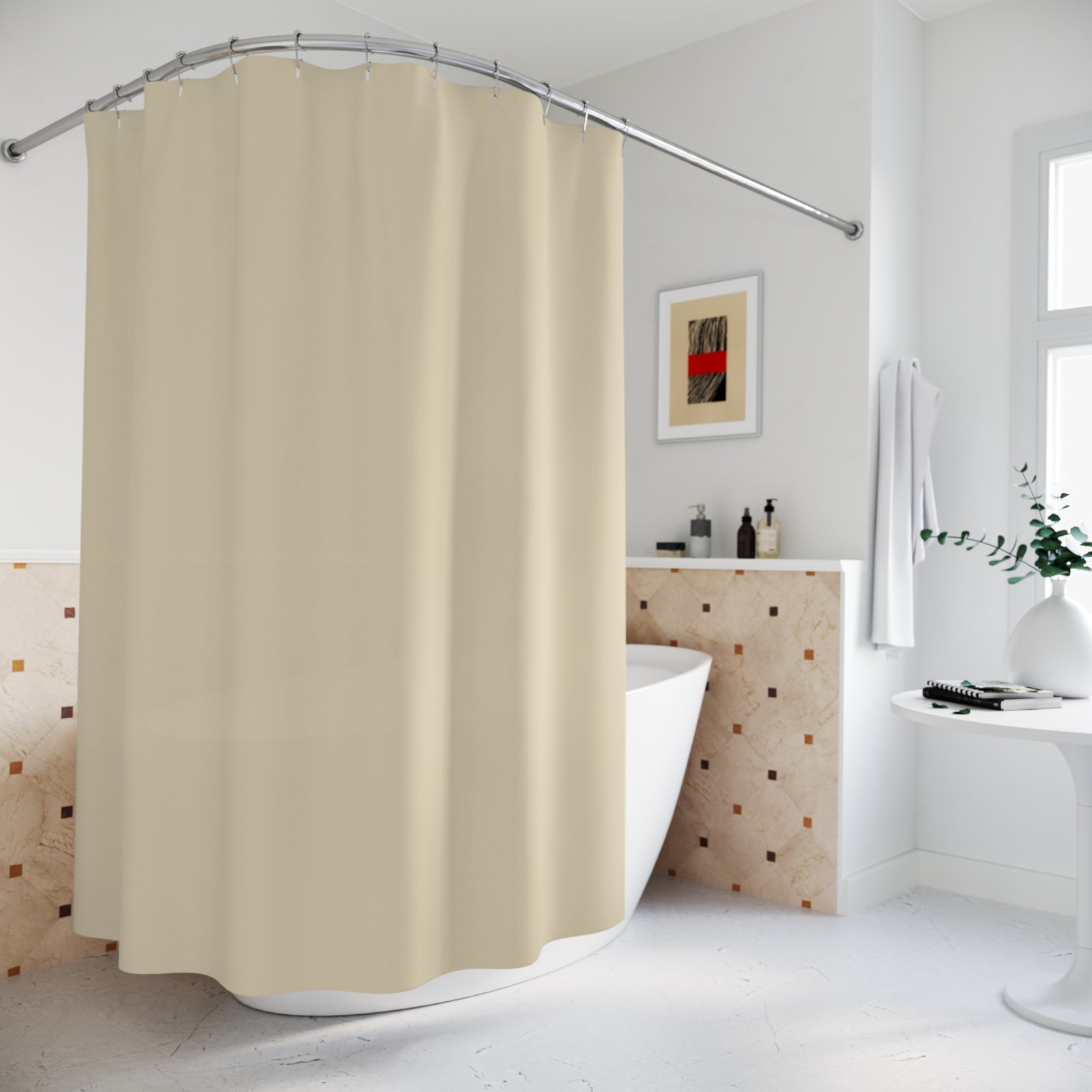 Soft Sandstone Shower Curtain - Image 4