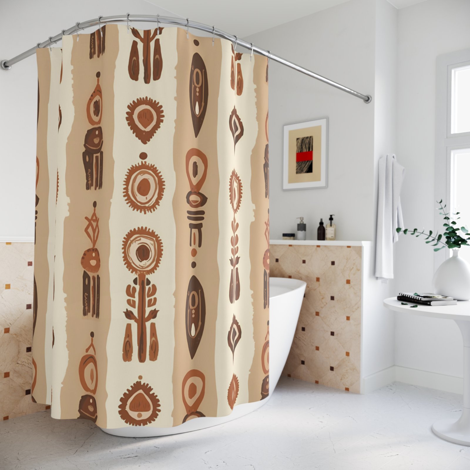 Savannah Symbols Shower Curtain - Image 4