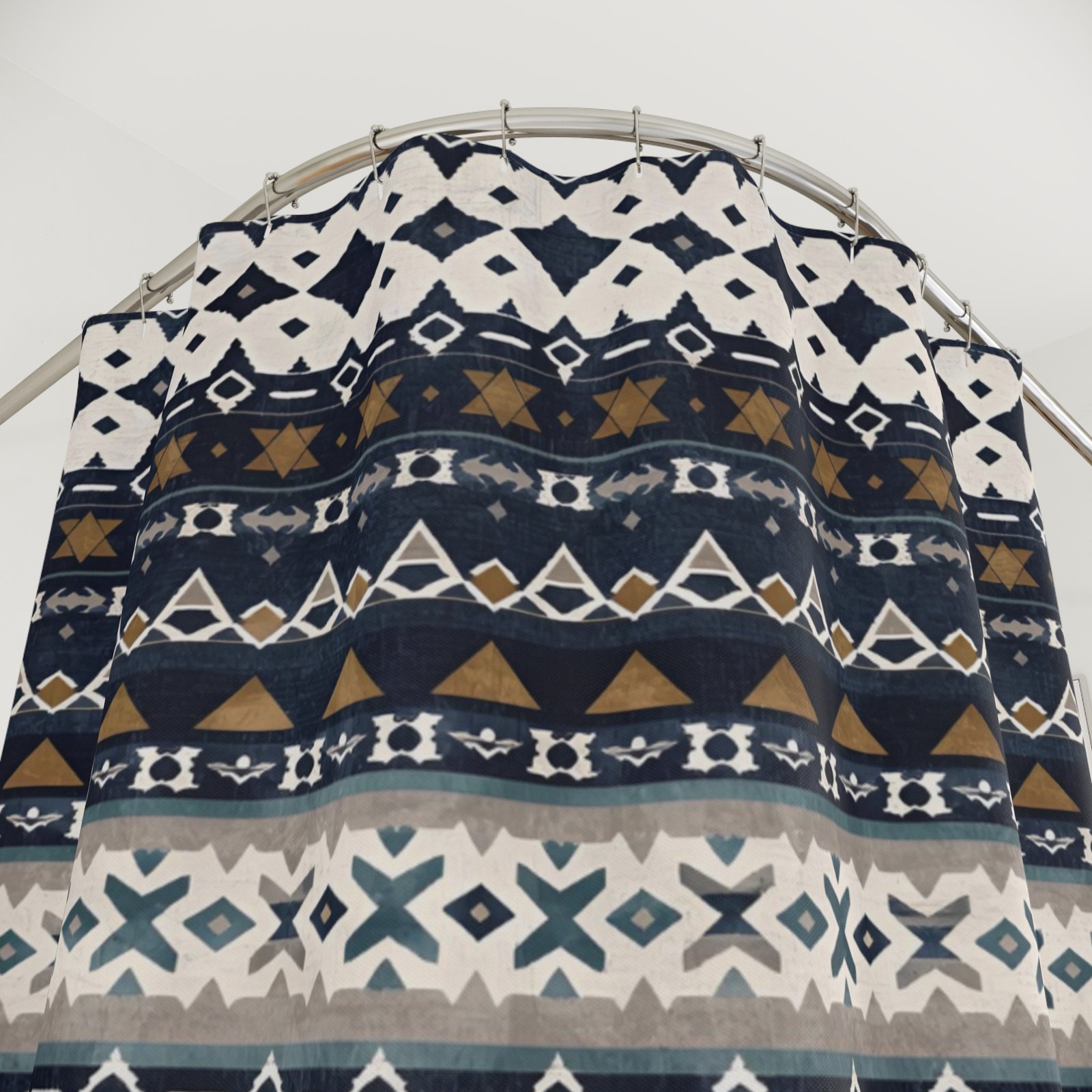 Twilight Tribal Stripes Shower Curtain - Image 2