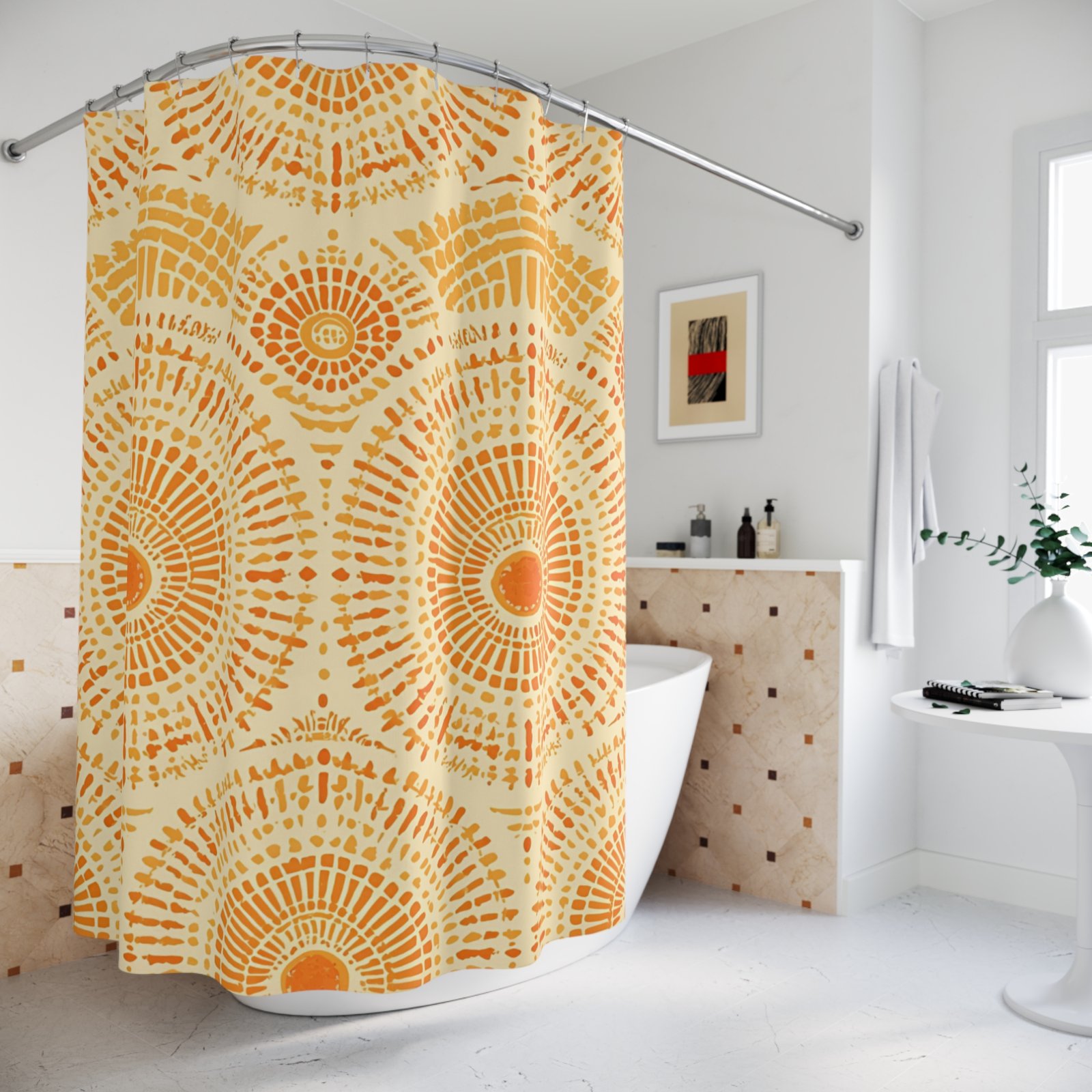 Sun Path Tribal Shower Curtain - Image 4