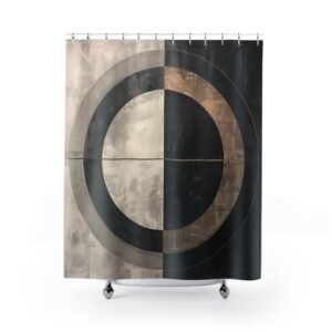 Orbital Lines Orbit Geometric Shower Curtain