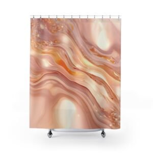 Luminous Harmony Glow Abstract Shower Curtain