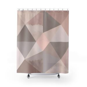 Diamond Mirage Layers Geometric Shower Curtain