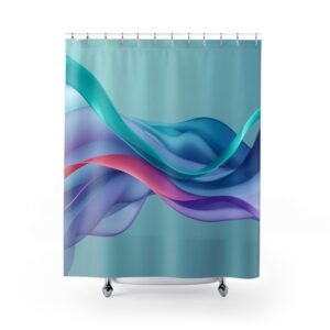 Aurora Veil Radiance Abstract Shower Curtain