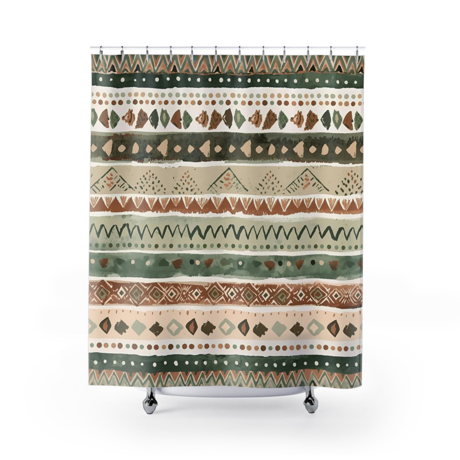 Earth Rhythm Tribal Shower Curtain