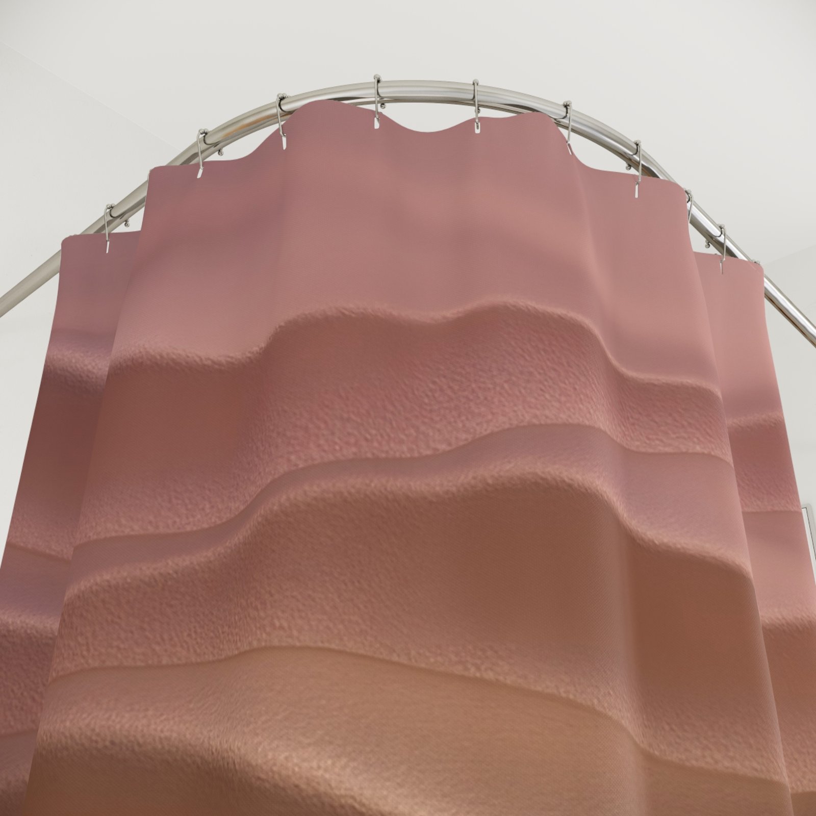 Rose Gold Wavy Elegant Shower Curtain - Image 2