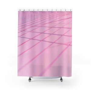 Grid Lines Retro Shower Curtain