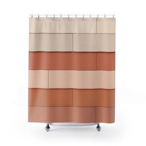 Horizon Blocks Blend Geometric Shower Curtain