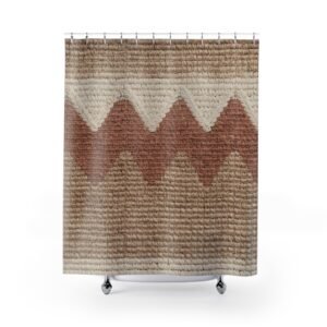 Sandstone Weave Texture Bohemian Shower Curtain