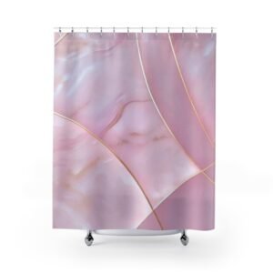 Blush Geometrics Elegant Shower Curtain