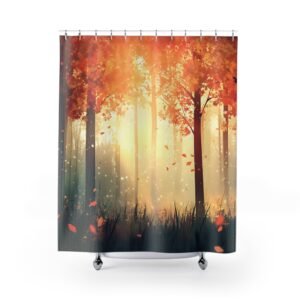 Tranquil Timberland Autumn Forest Shower Curtain