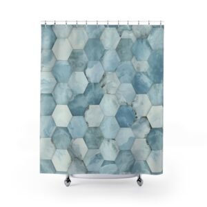 Hexa Harmony Pattern Geometric Shower Curtain