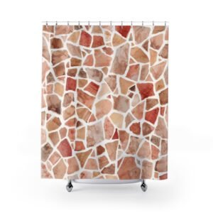 Clay Mosaic Layers Bohemian Shower Curtain