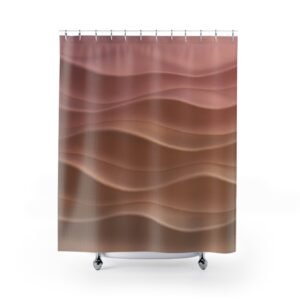 Rose Gold Wavy Elegant Shower Curtain