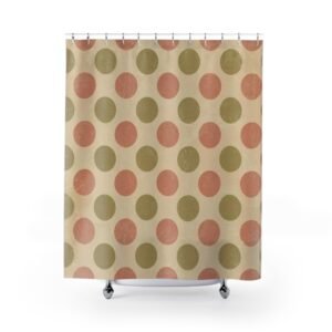 Vintage Dots Retro Shower Curtain