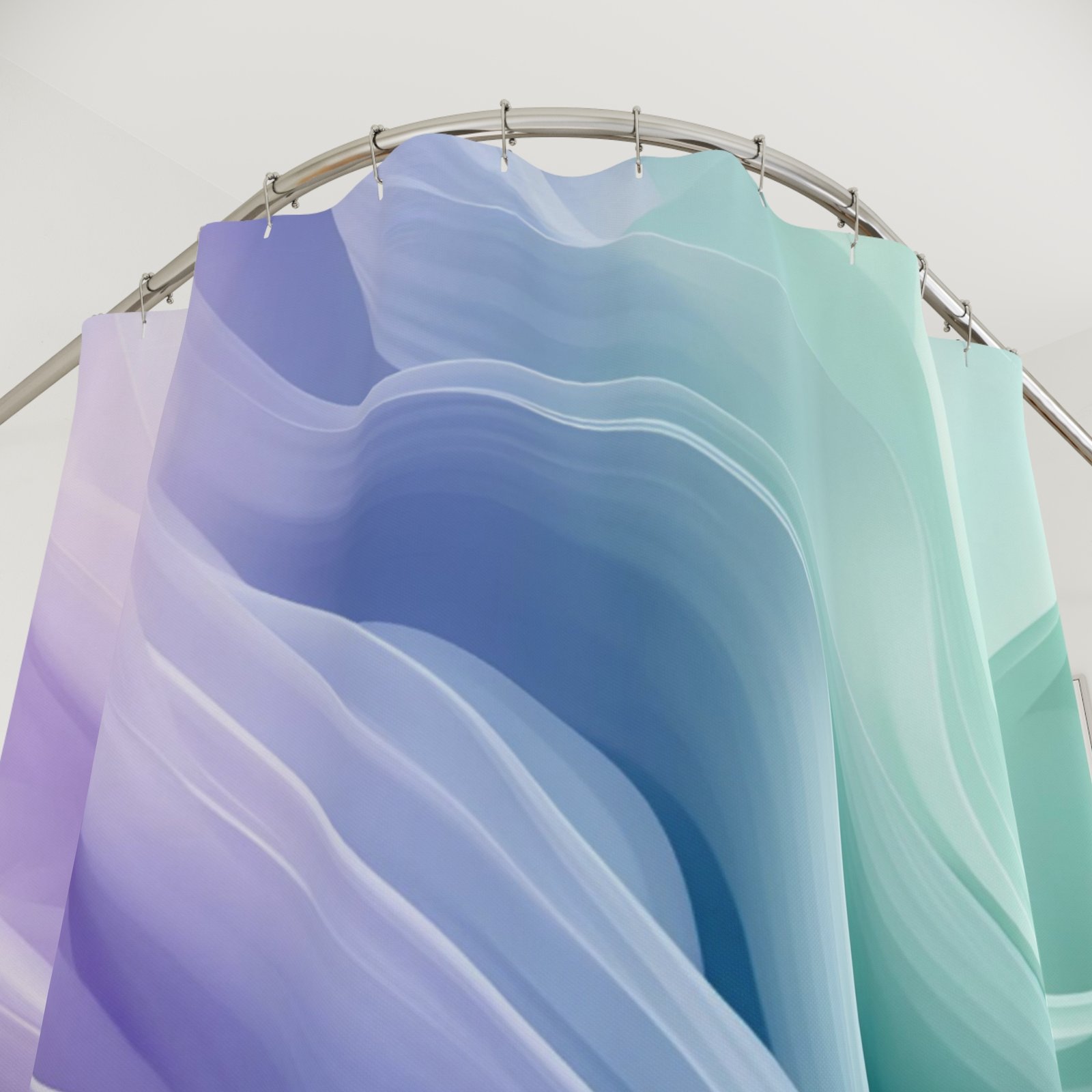Pastel Drift Dreams Abstract Shower Curtain - Image 2